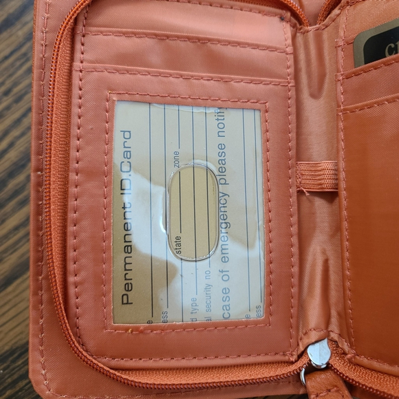 Faux Leather Wristlet Wallet with Zipper Closure - Picture 8 of 9